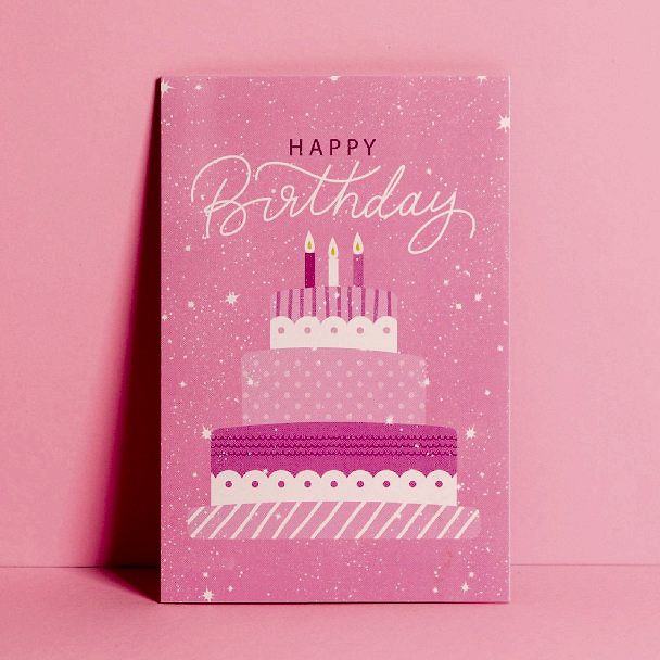 Открытка средняя «День Рождения», 12×18 см