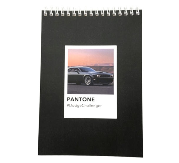 Блокнот А5, софт тач ламинация, Дизайнерская коллекция "Pantone", чёрный