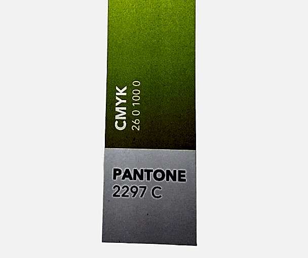 Закладка 5*20 см, софт тач ламинация, Дизайнерская коллекция "Pantone", салатовый