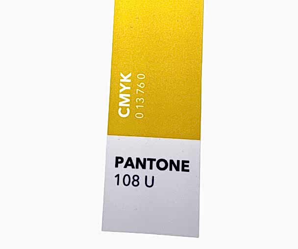 Закладка 5*20 см, софт тач ламинация, Дизайнерская коллекция "Pantone", жёлтый